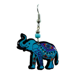 Pichincha - Acrylic Elephant Wild Animal Dangle Earrings